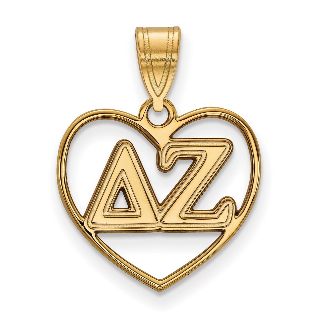 Delta Zeta Heart Pendant Gold-plated Silver GP008DZ, MPN: GP008DZ, 886774907093