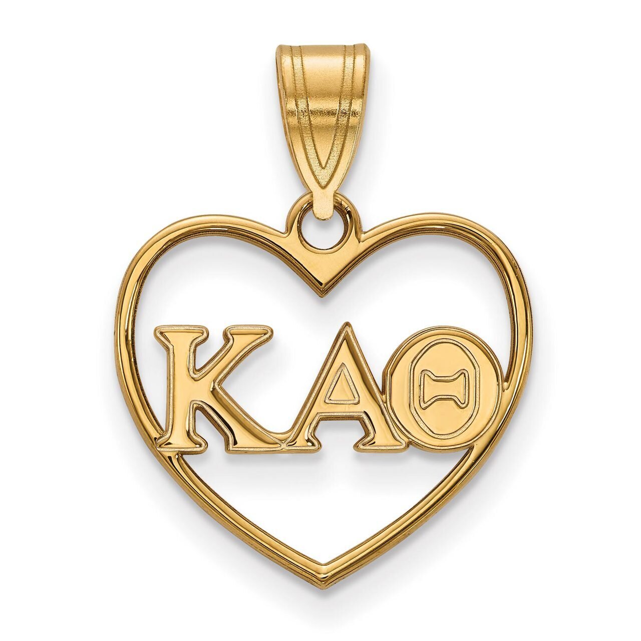 Kappa Alpha Theta Heart Pendant Gold-plated Silver GP008KAT, MPN: GP008KAT, 886774907338