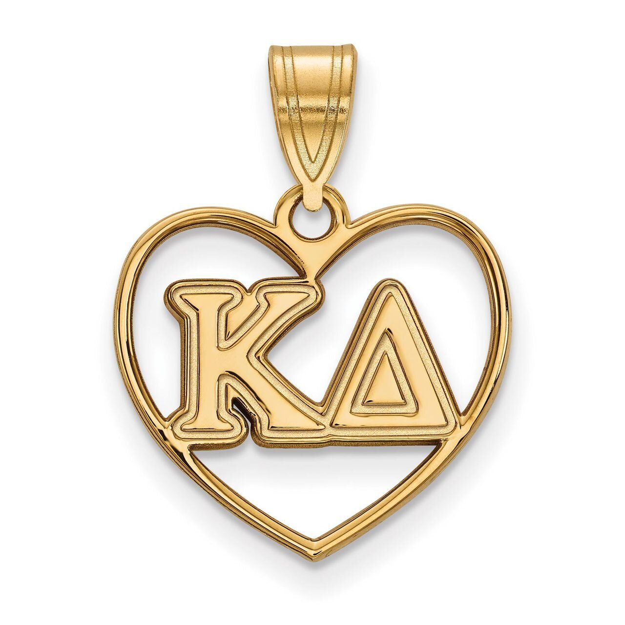 Kappa Delta Heart Pendant Gold-plated Silver GP008KD, MPN: GP008KD, 886774907345