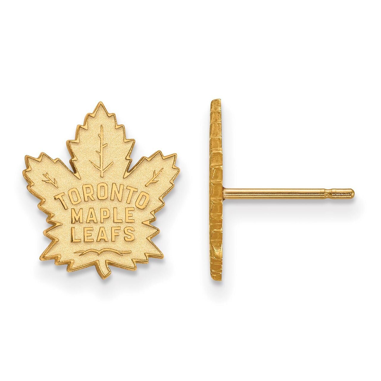 Toronto Maple Leafs Small Post Earring Gold-plated Silver GP008MLE, MPN: GP008MLE, 886774907482