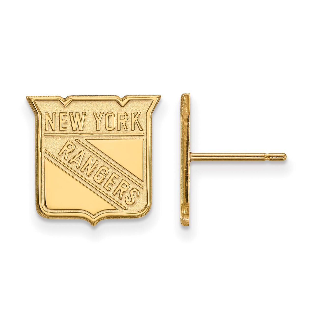 New York Rangers Small Post Earring Gold-plated Silver GP008RNG, MPN: GP008RNG, 886774907734