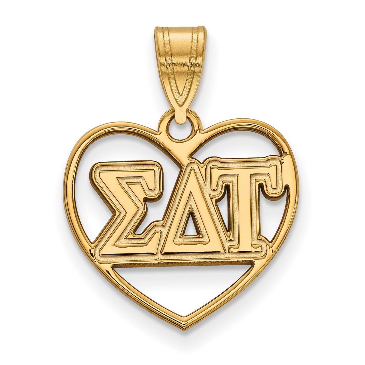 Sigma Delta Tau Heart Pendant Gold-plated Silver GP008SDT, MPN: GP008SDT, 886774907789