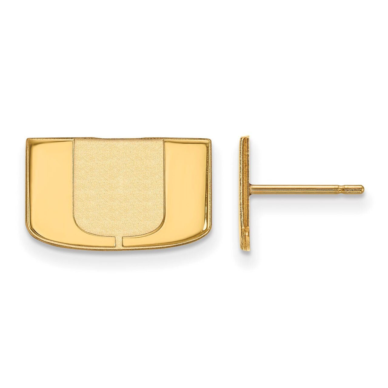 University of Miami Florida x-Small Post Earring Gold-plated Silver GP008UMF, MPN: GP008UMF, 886774…
