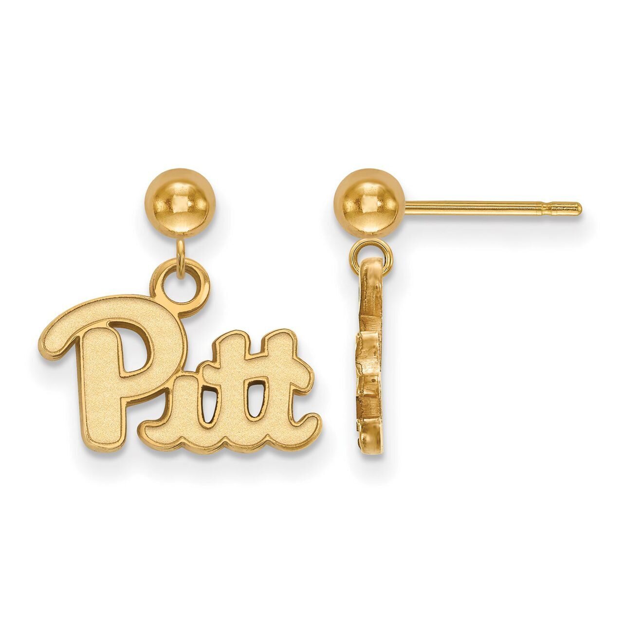 University of Pittsburgh Earring Dangle Ball Gold-plated Silver GP008UPI