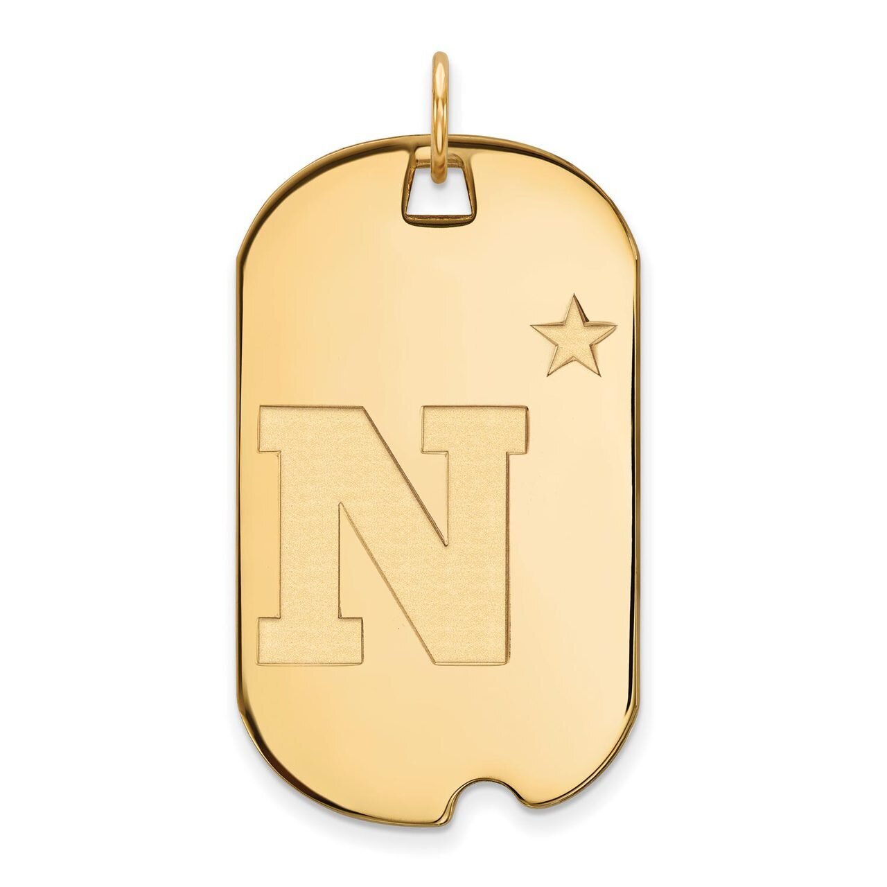 Navy Large Dog Tag Gold-plated Silver GP008USN