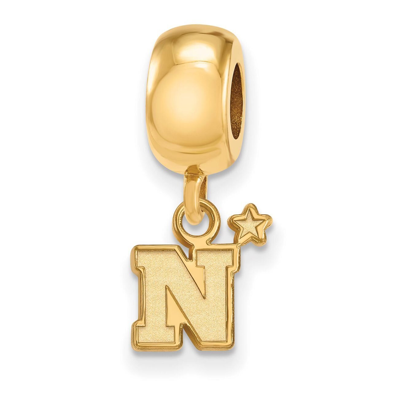 Navy Bead Charm x-Small Dangle Gold-plated Silver GP009USN