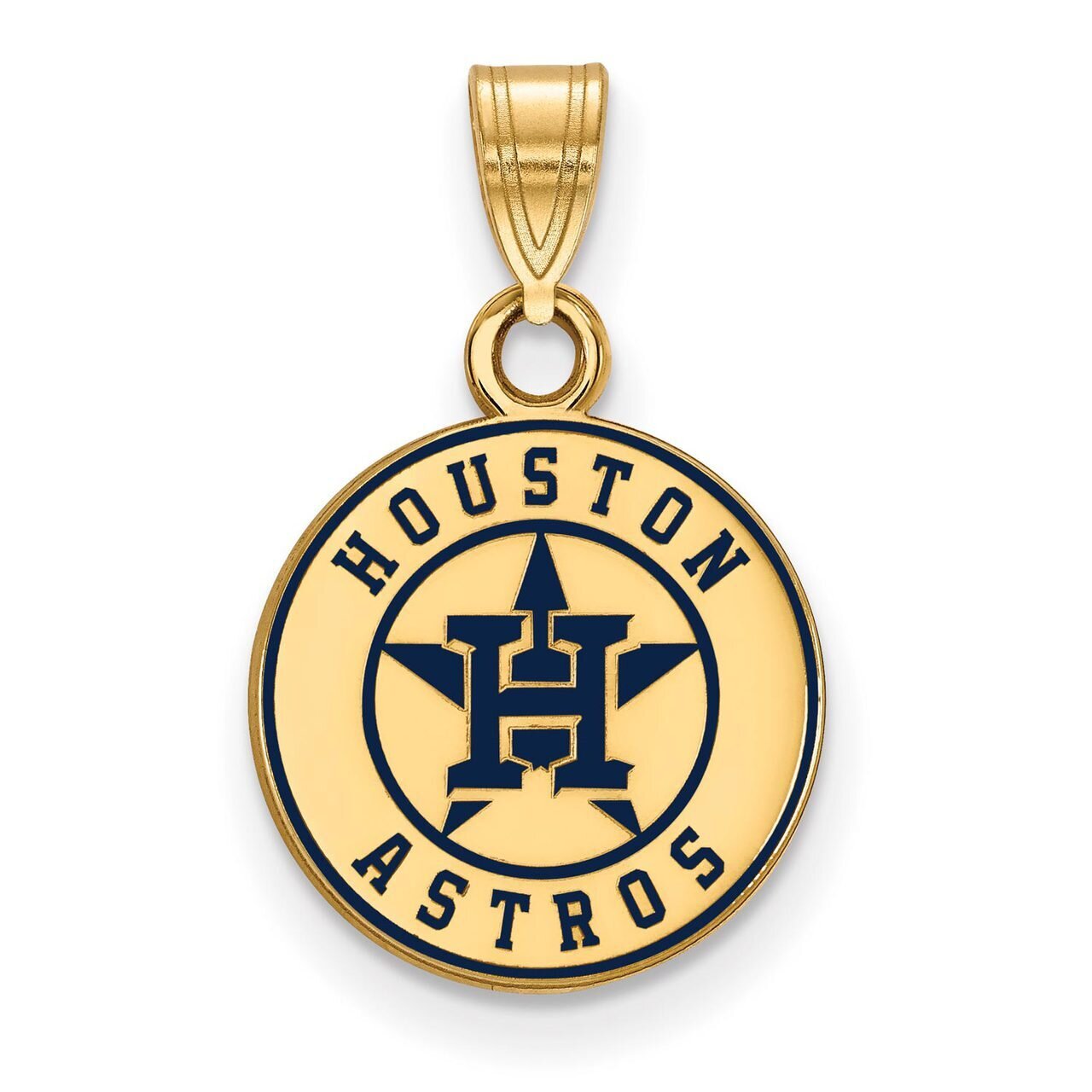 Houston Astros Small Enamel Pendant Gold-plated Silver GP010AST