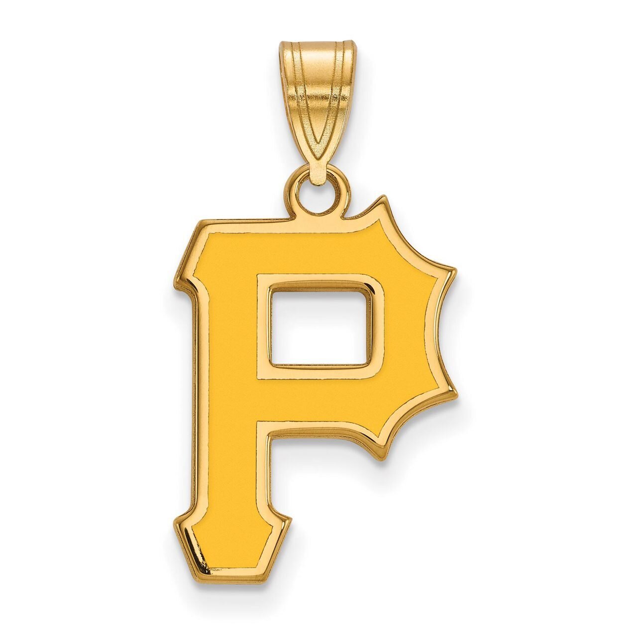 Pittsburgh Pirates Large Enamel Pendant Gold-plated Silver GP010PIR, MPN: GP010PIR, 886774911267