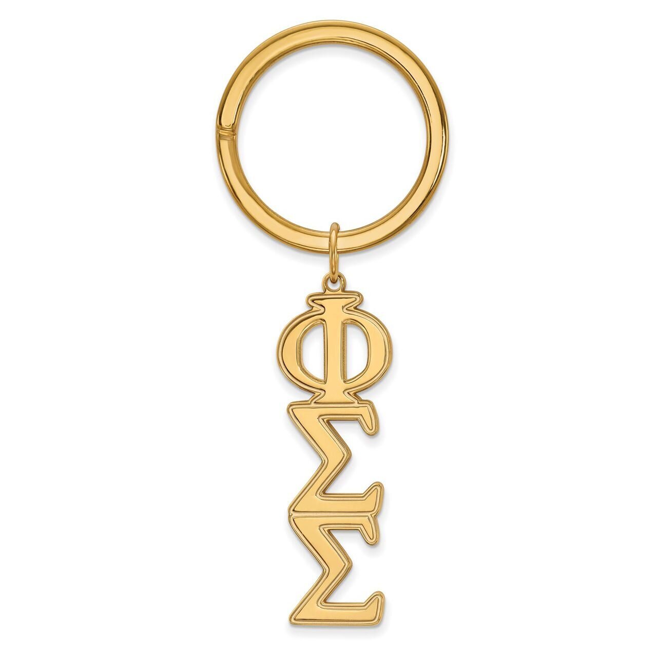 Phi Sigma Sigma Key Chain Gold-plated Silver GP010PSS