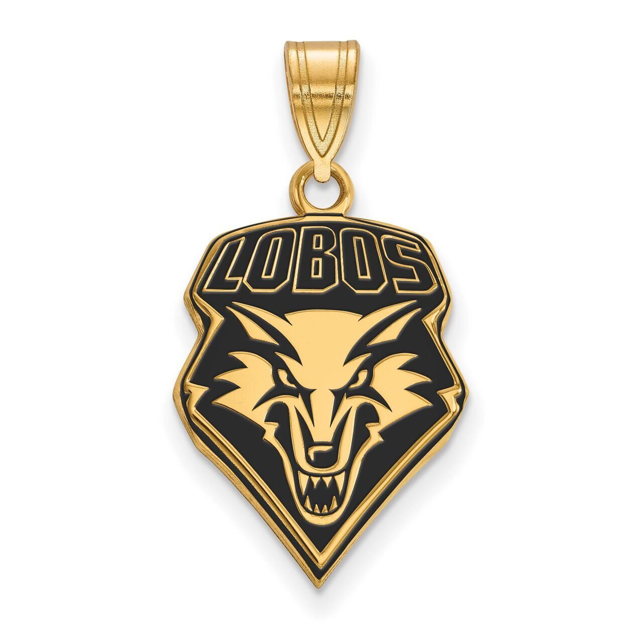 University of New Mexico Large Enamel Pendant Gold-plated Silver GP010UNM