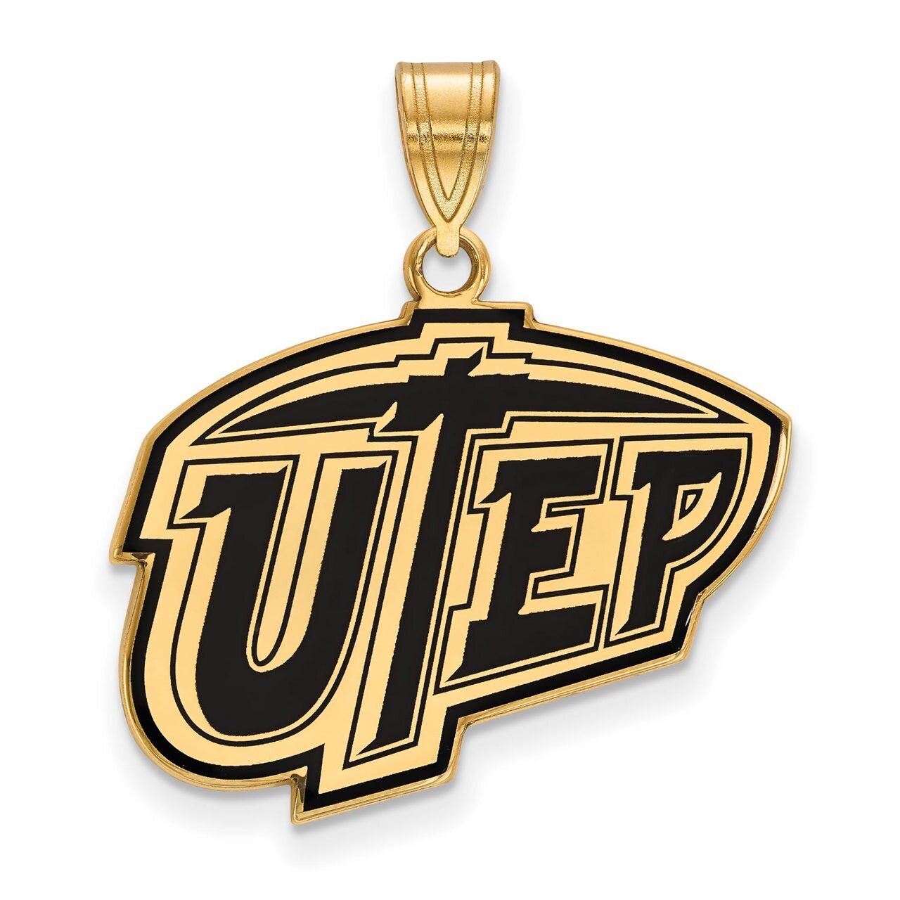 The University of Texas at El Paso Large Enamel Pendant Gold-plated Silver GP010UTE, MPN: GP010UTE,…