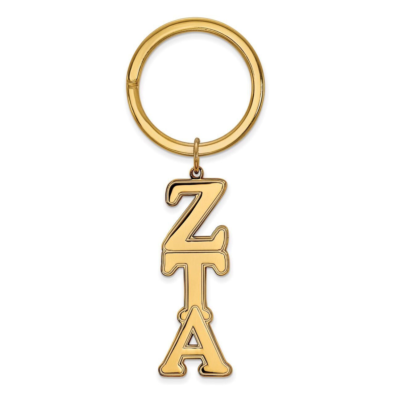Zeta Tau Alpha Key Chain Gold-plated Silver GP010ZTA, MPN: GP010ZTA, 886774912233