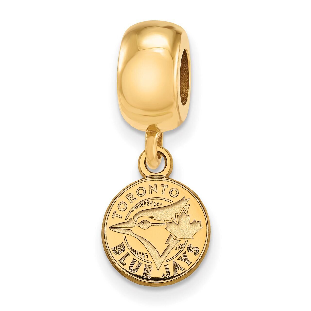 Toronto Blue Jays Bead Charm x-Small Dangle Gold-plated Silver GP011BLU, MPN: GP011BLU, 886774912349