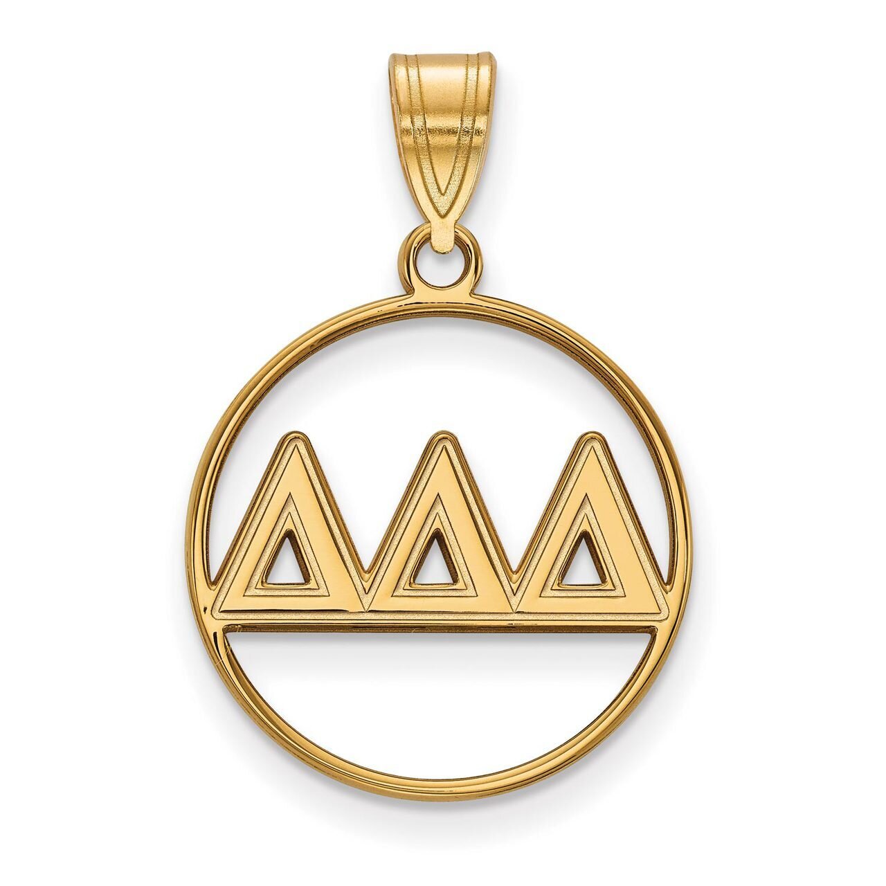 Delta Delta Delta Small Circle Pendant Gold-plated Silver GP011DDD, MPN: GP011DDD, 886774912448