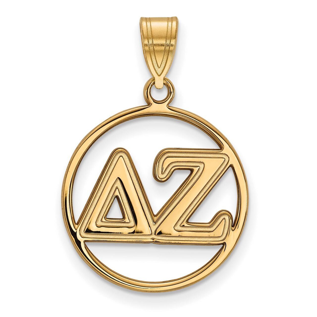 Delta Zeta Small Circle Pendant Gold-plated Silver GP011DZ, MPN: GP011DZ, 886774912516