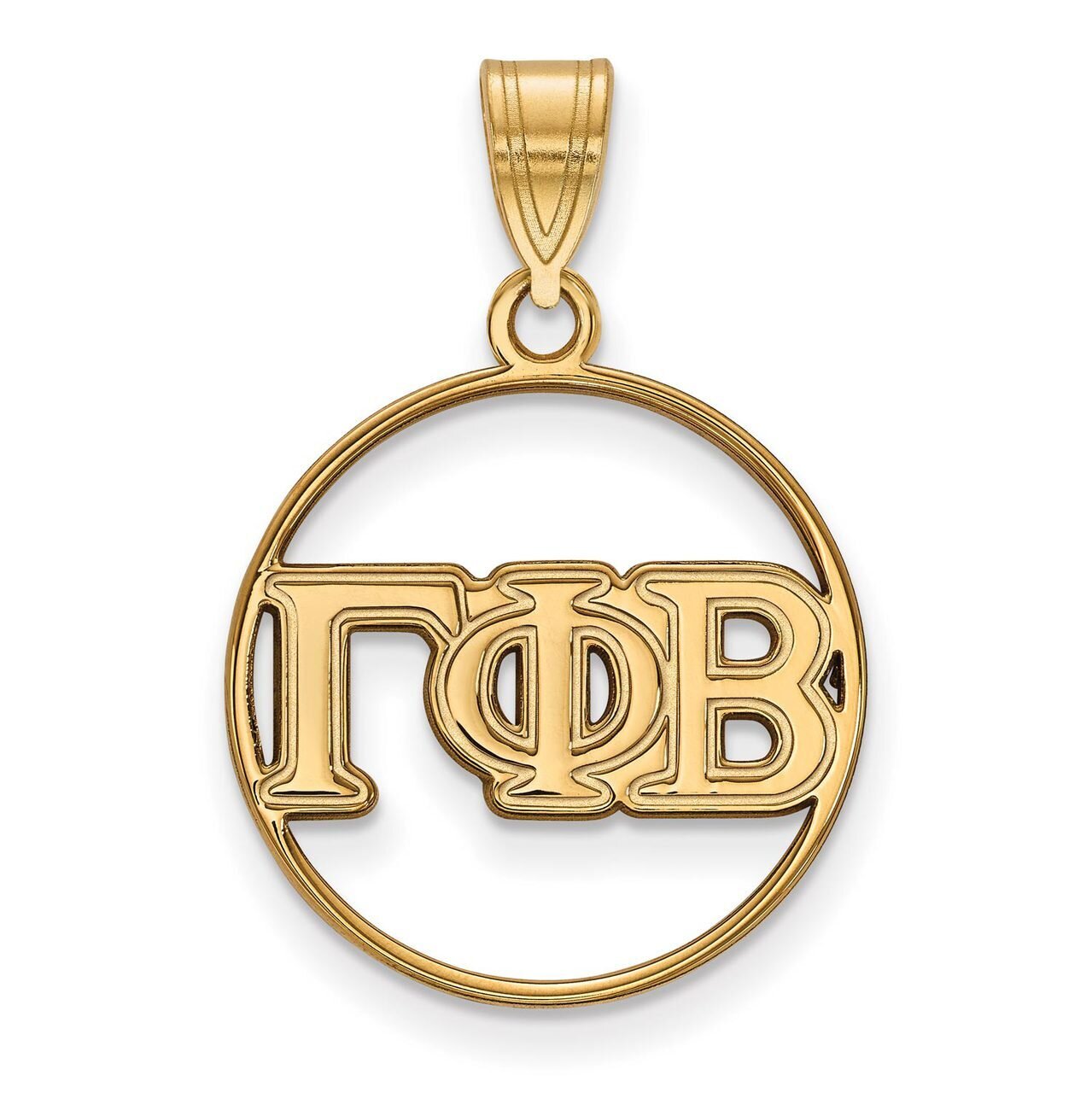 Gamma Phi Beta Small Circle Pendant Gold-plated Silver GP011GPB, MPN: GP011GPB, 886774912578