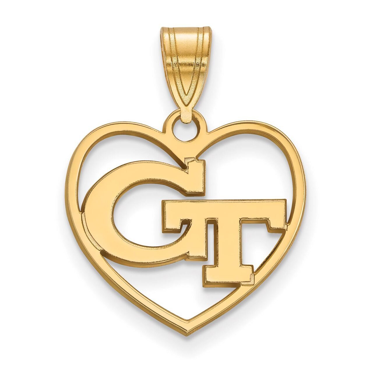 Georgia Institute of Technology Pendant in Heart Gold-plated Silver GP011GT, MPN: GP011GT, 88677491…