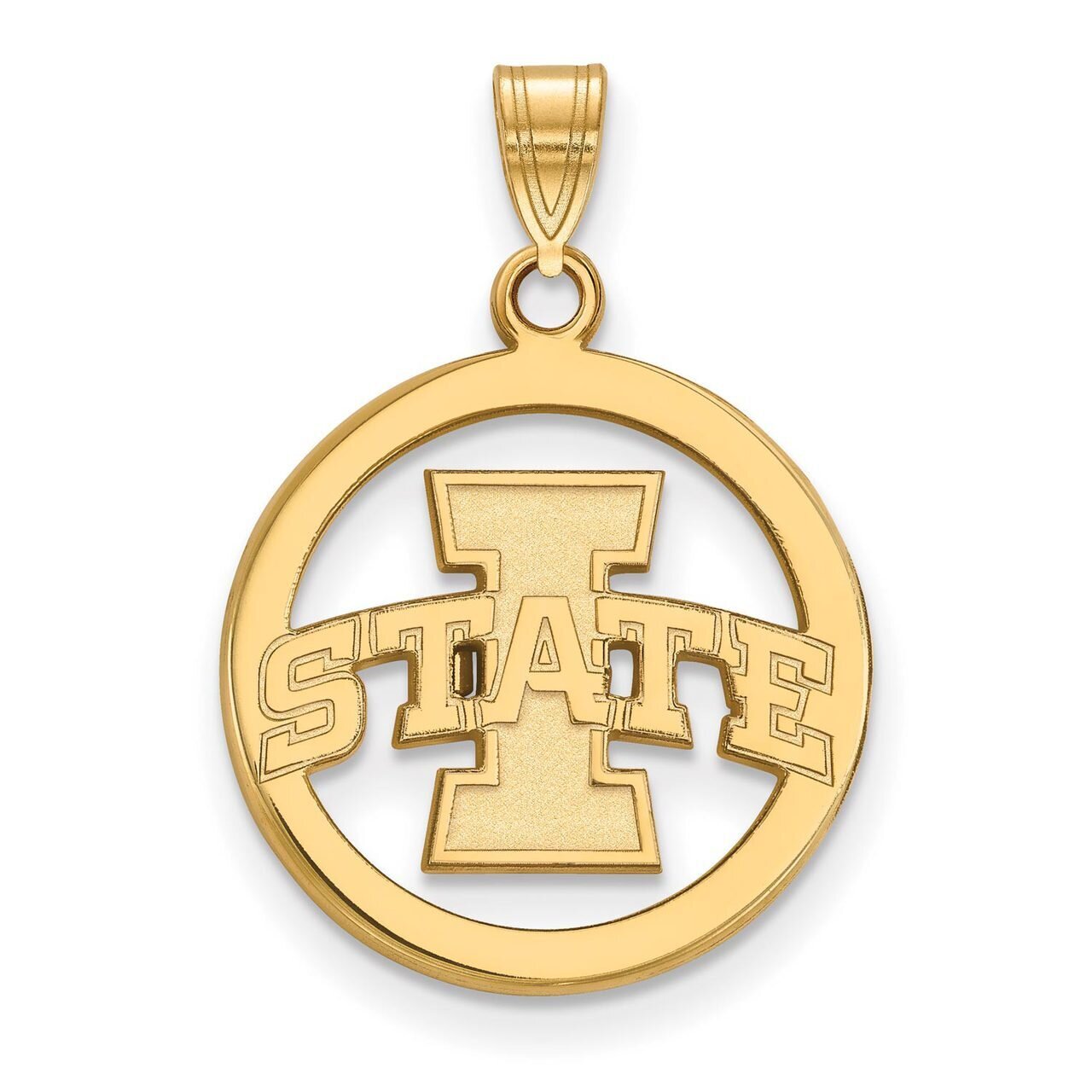 Iowa State University Sm Pendant in Circle Gold-plated Silver GP011IAS, MPN: GP011IAS, 886774912615