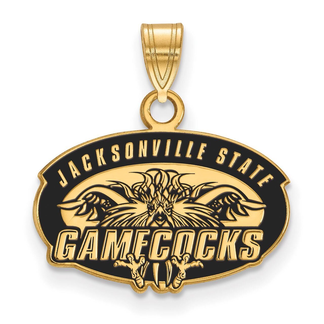 Jacksonville State University Small Enamel Pendant Gold-plated Silver GP011JAC