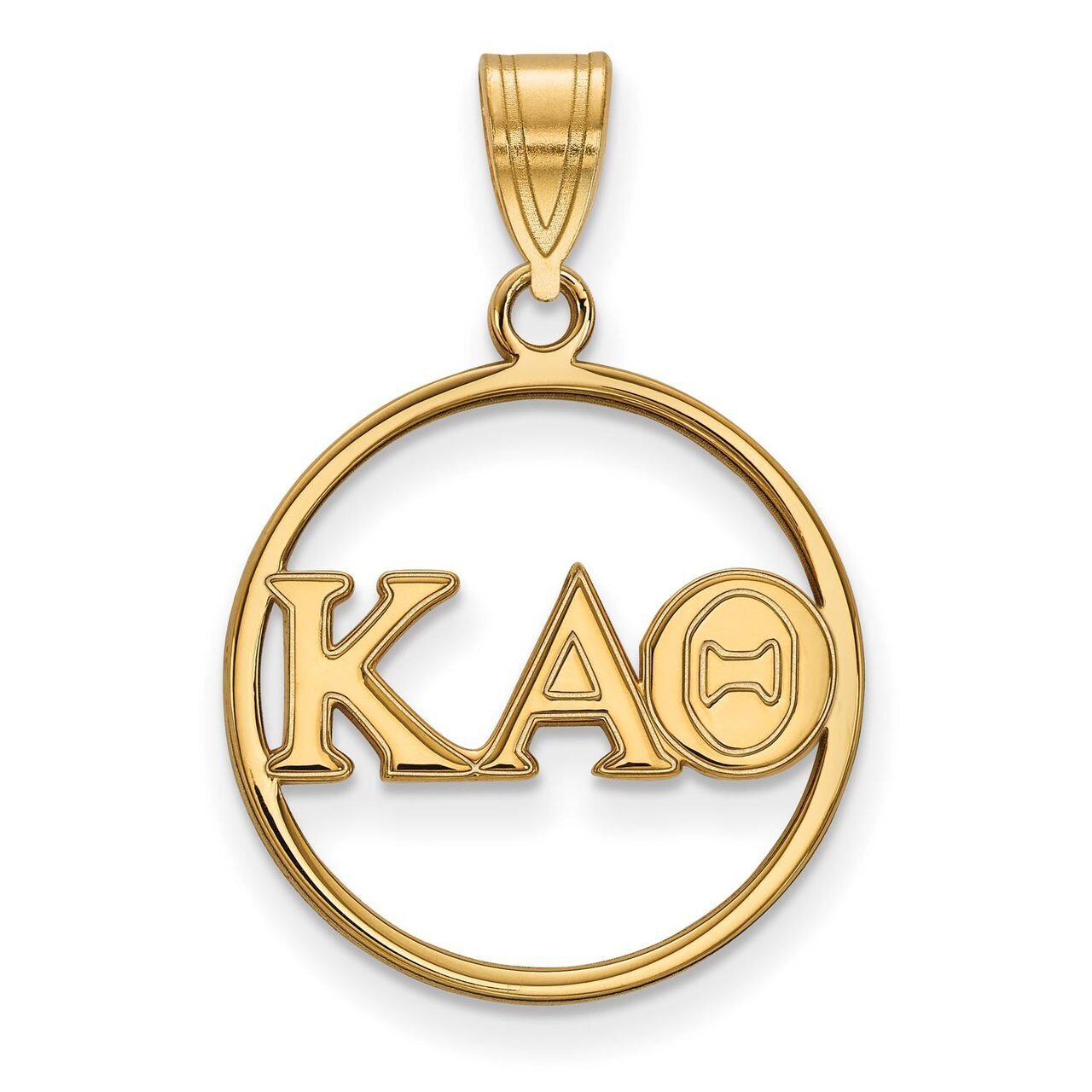 Kappa Alpha Theta Small Circle Pendant Gold-plated Silver GP011KAT, MPN: GP011KAT, 886774912677