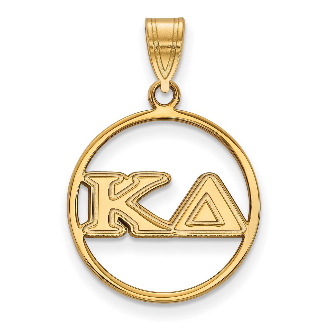 Kappa Delta Small Circle Pendant Gold-plated Silver GP011KD