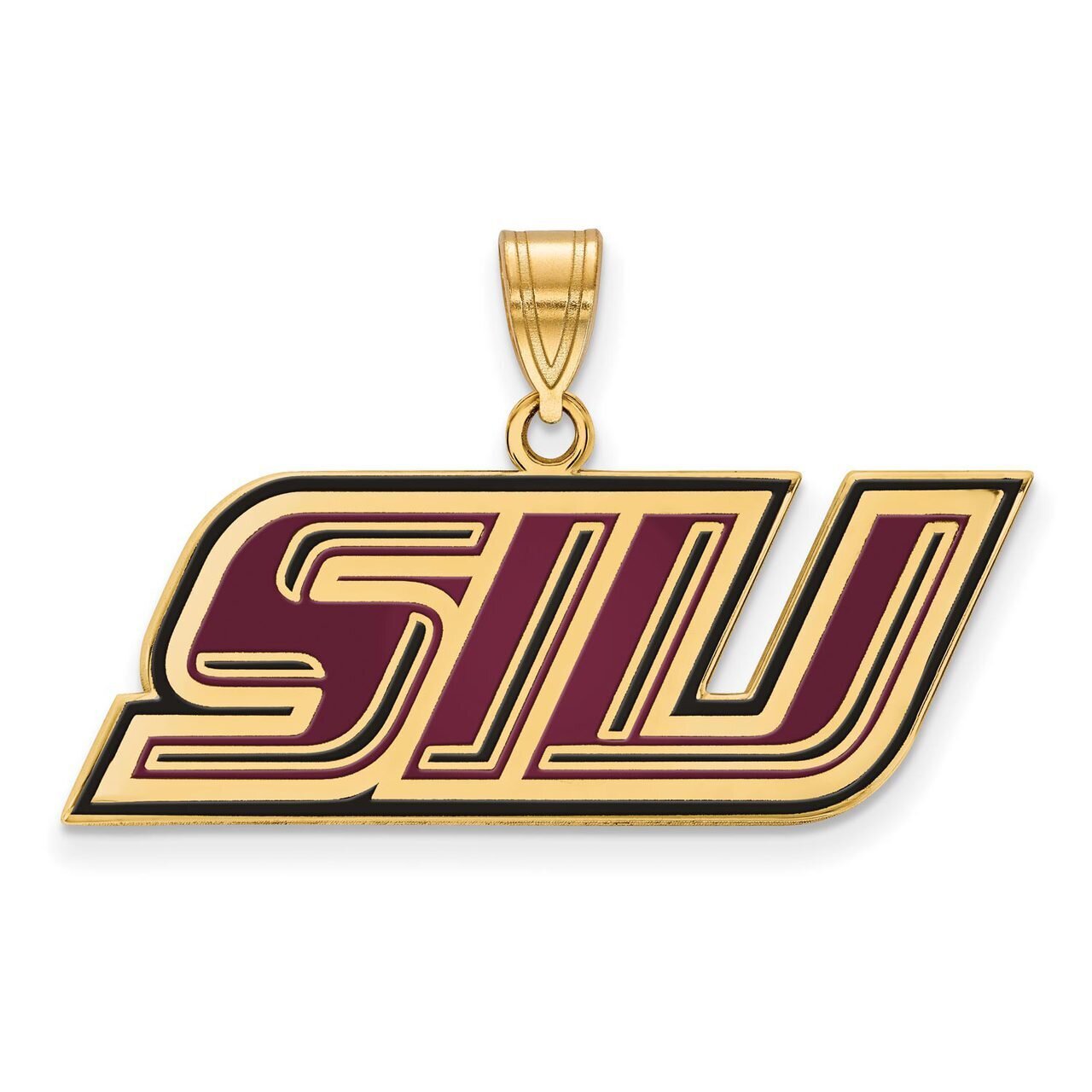 Southern Illinois University Small Enamel Pendant Gold-plated Silver GP011SIU, MPN: GP011SIU, 88677…