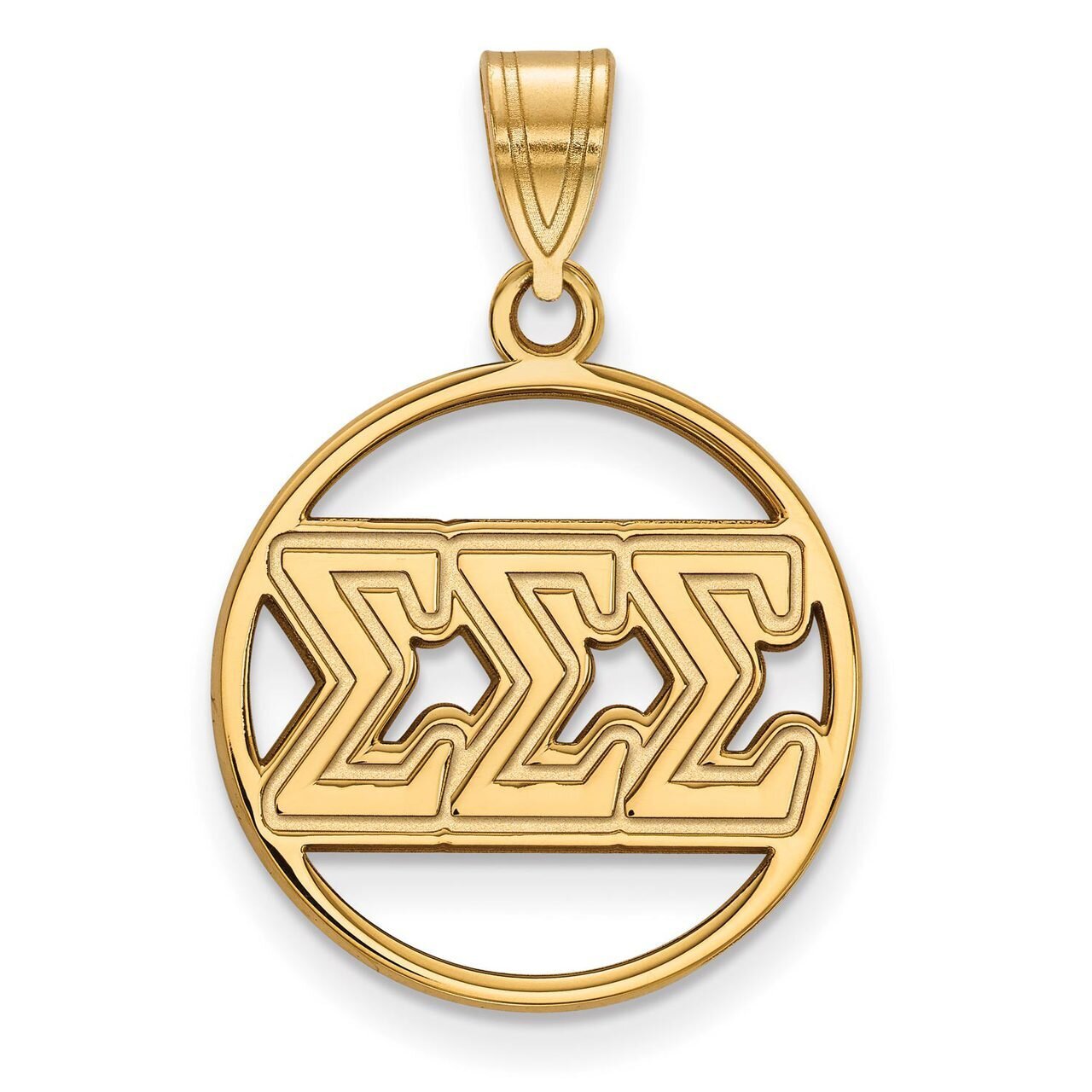 Sigma Sigma Sigma Small Circle Pendant Gold-plated Silver GP011SSS, MPN: GP011SSS, 886774913148