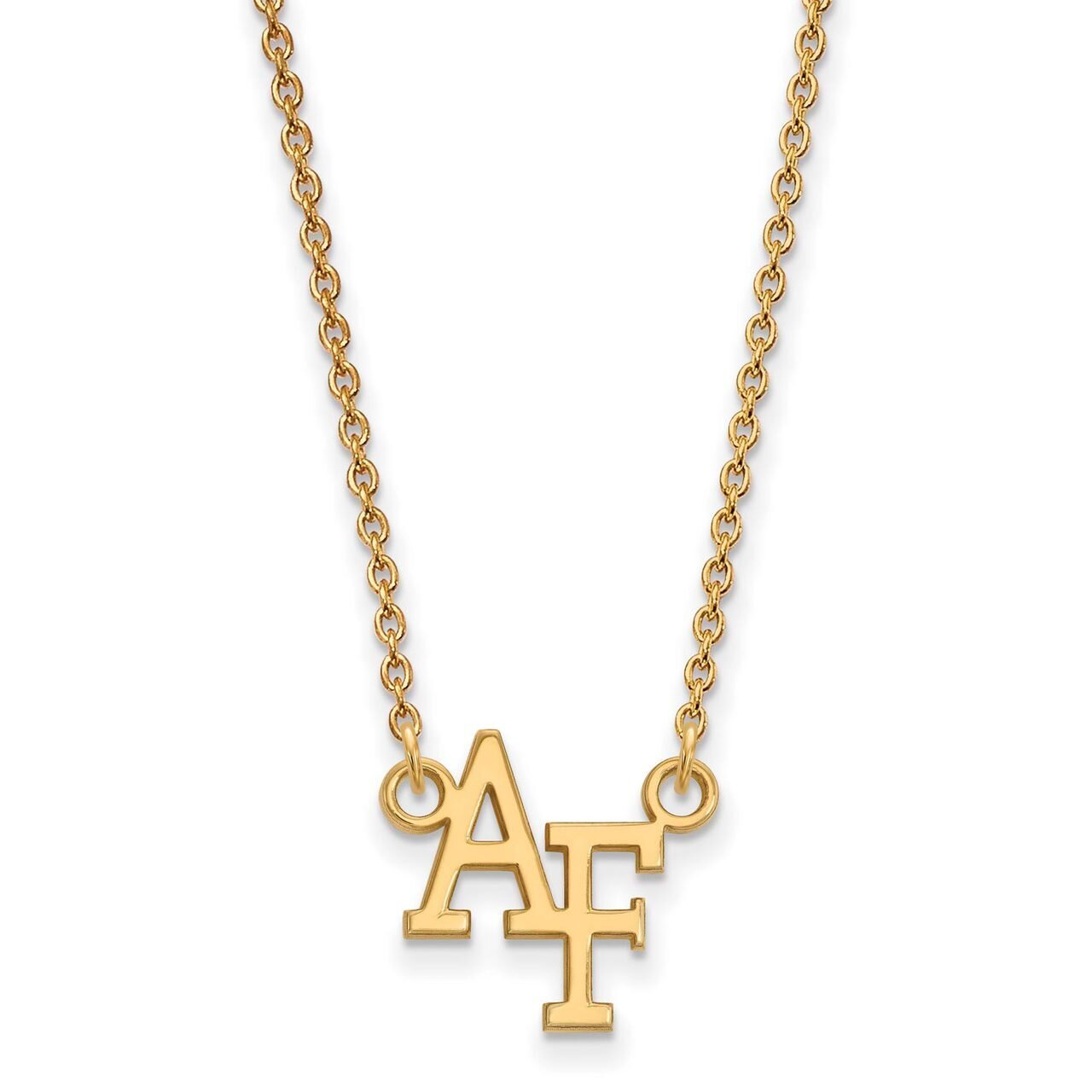 United States Air Force Academy Small Pendant with Chain Necklace Gold-plated Silver GP011USA-18