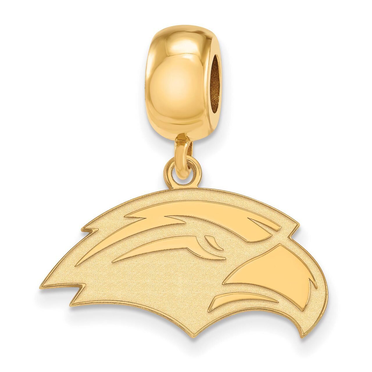 University of Southern Miss Bead Charm Small Dangle Gold-plated Silver GP011USM
