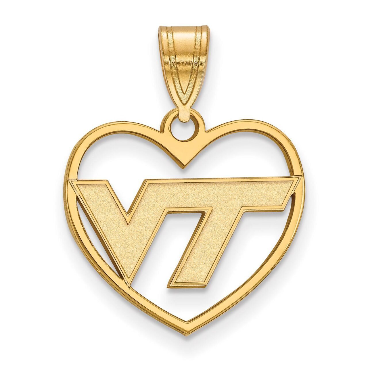 Virginia Tech Pendant in Heart Gold-plated Silver GP011VTE, MPN: GP011VTE, 886774913704