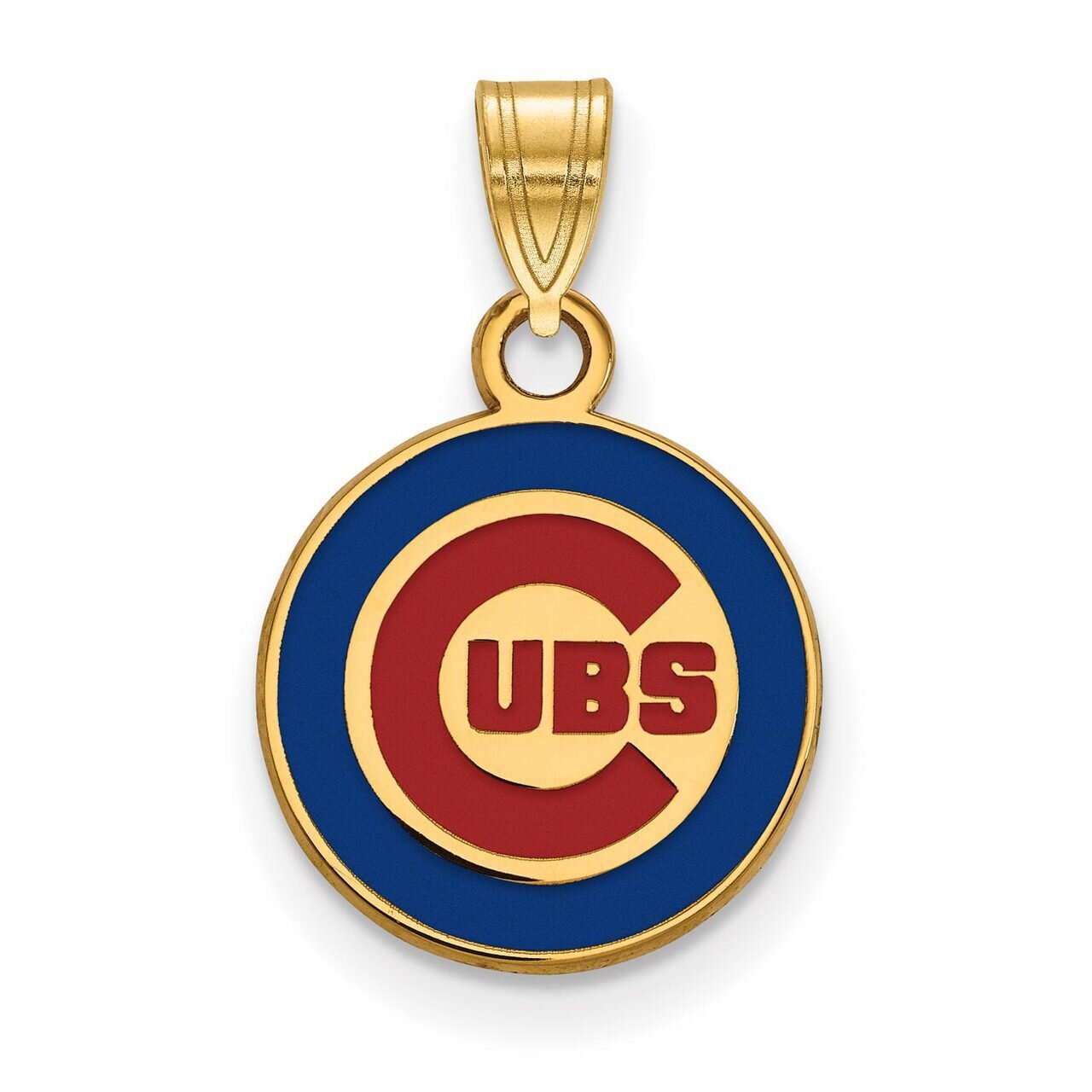 Chicago Cubs Small Enamel Pendant Gold-plated Silver GP012CUB