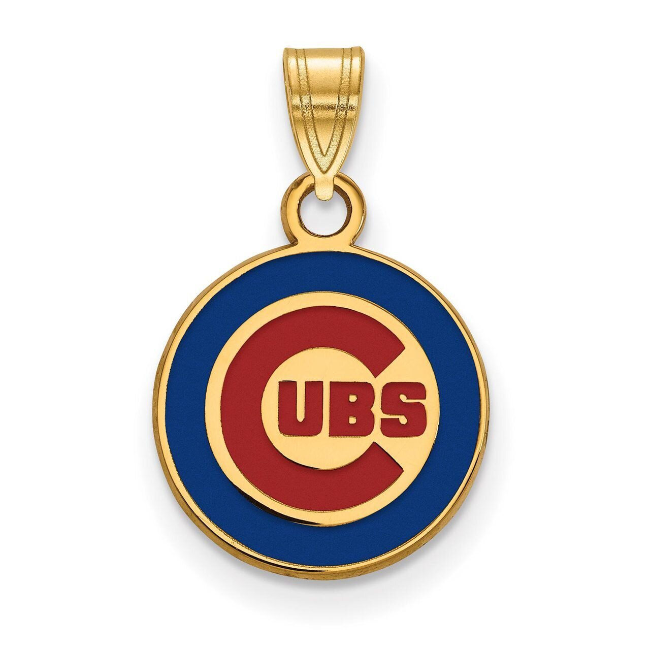 Chicago Cubs Small Enamel Pendant Gold-plated Silver GP012CUB, MPN: GP012CUB, 886774914077