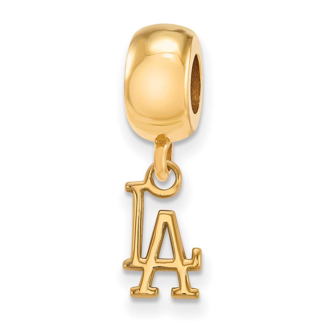 Los Angeles Dodgers Bead Charm x-Small Dangle Gold-plated Silver GP012DOD