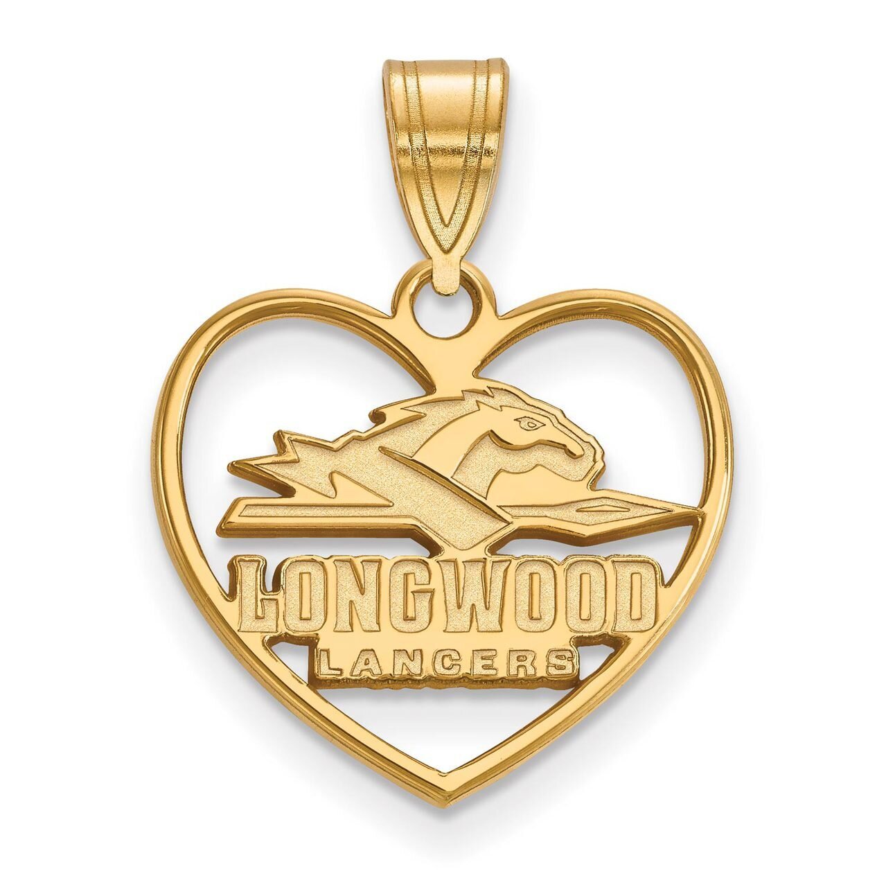 Longwood University Pendant in Heart Gold-plated Silver GP012LOC, MPN: GP012LOC, 886774914343