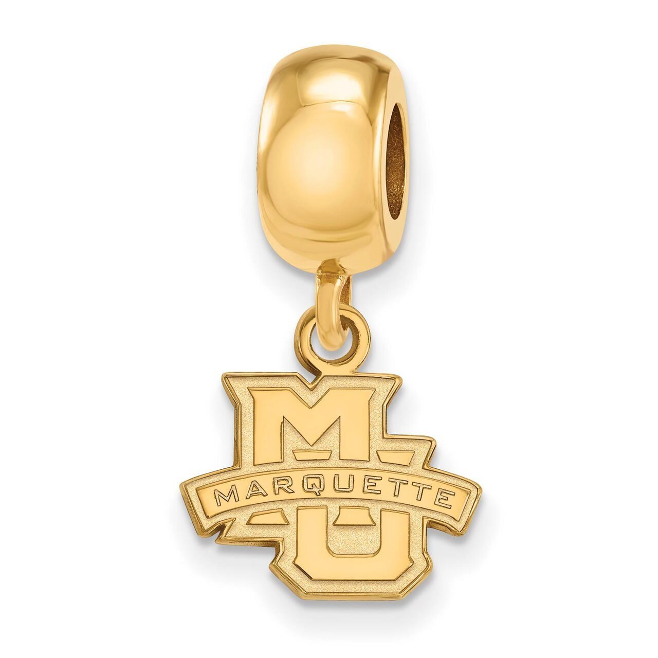 Marquette University Bead Charm x-Small Dangle Gold-plated Silver GP012MAR