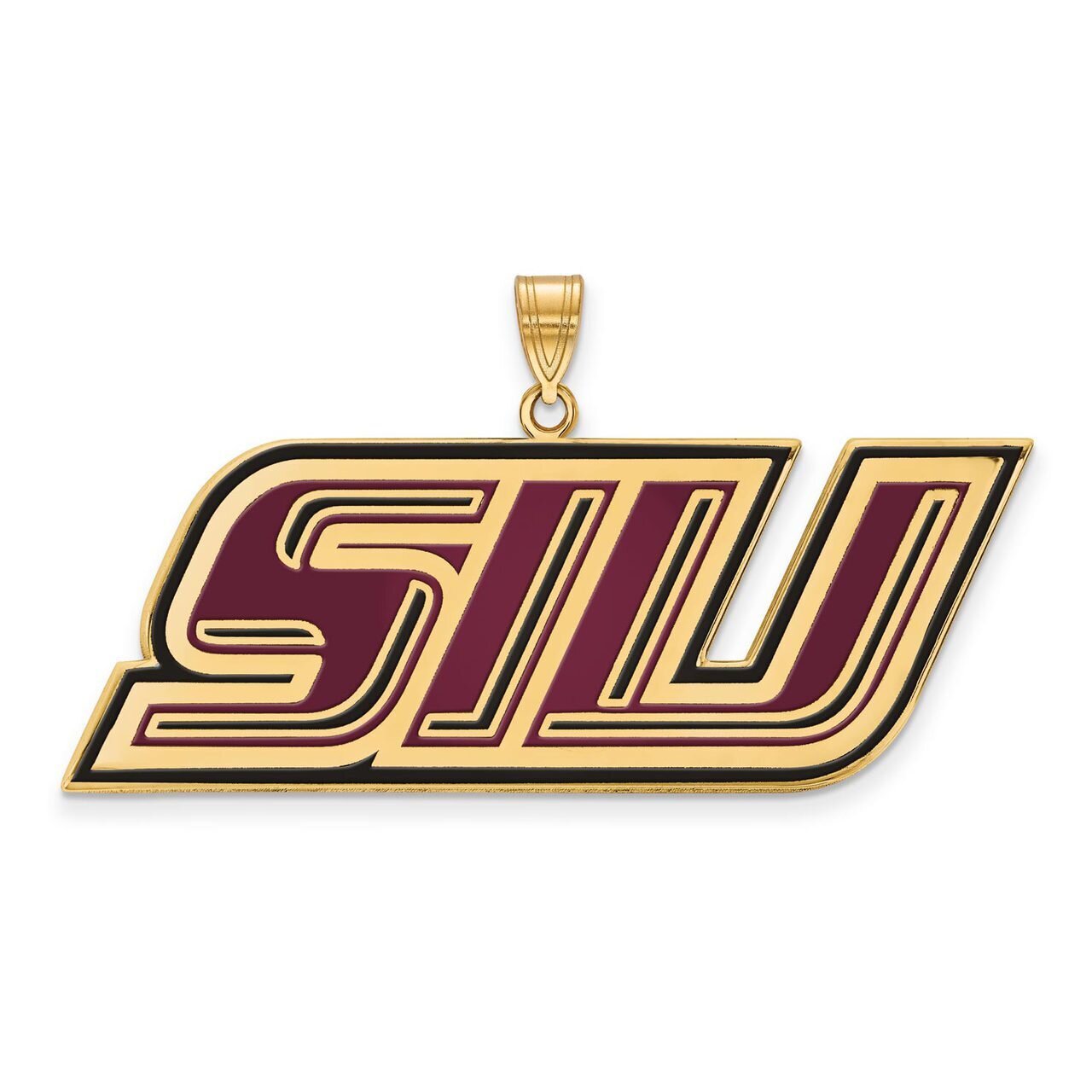Southern Illinois University Large Enamel Pendant Gold-plated Silver GP012SIU, MPN: GP012SIU, 88677…