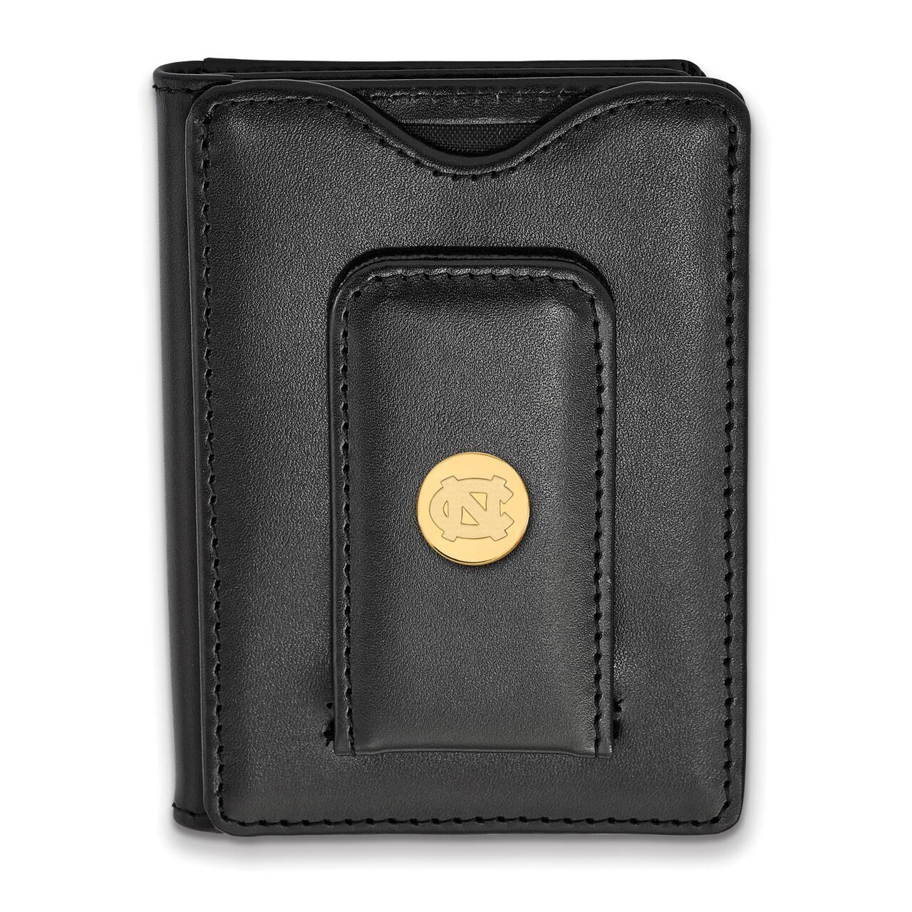 University of North Carolina Black Leather Wallet Gold-plated Silver on Leather GP012UNC-W1, MPN: G…
