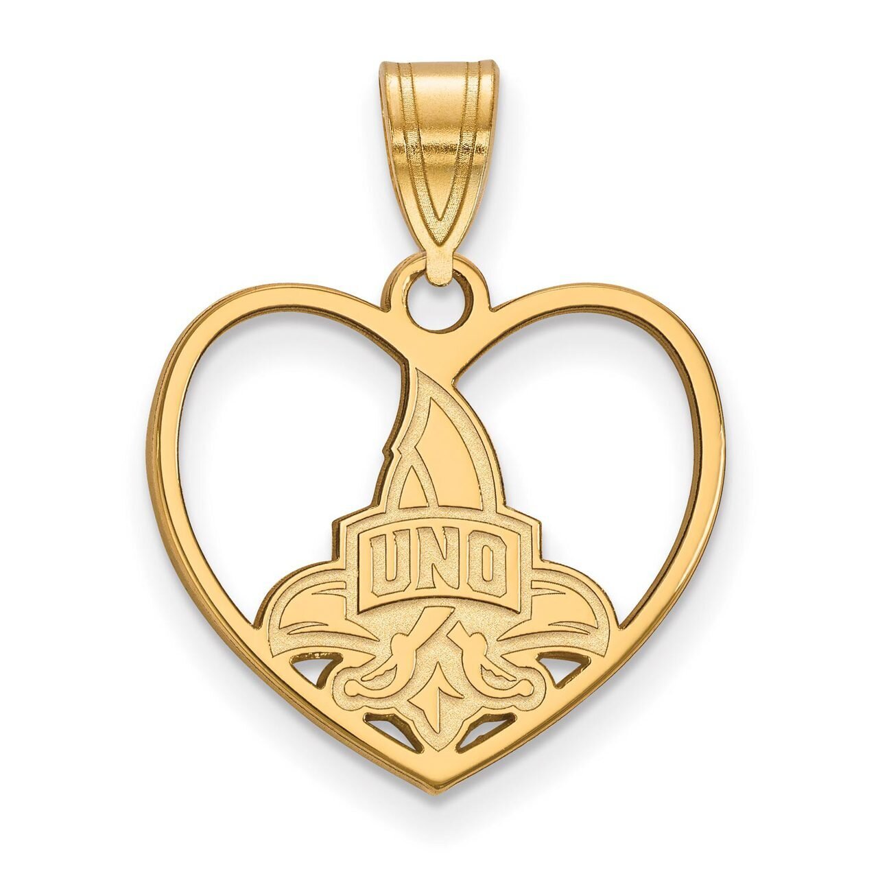 University of New Orleans Pendant in Heart Gold-plated Silver GP012UNO
