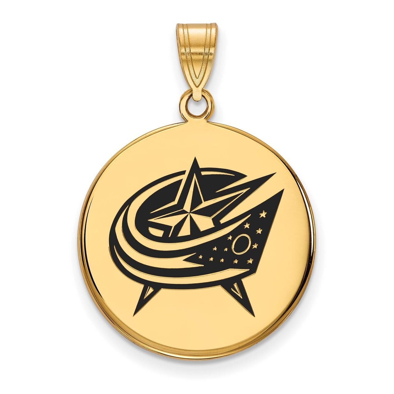 Columbus Blue Jackets Large Enamel Disc Pendant Gold-plated Silver GP013BJA, MPN: GP013BJA, 8867747…