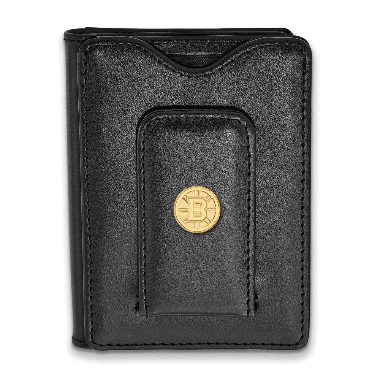 Boston Bruins Black Leather Wallet Gold-plated Silver on Leather GP013BRI-W1, MPN: GP013BRI-W1, 886…