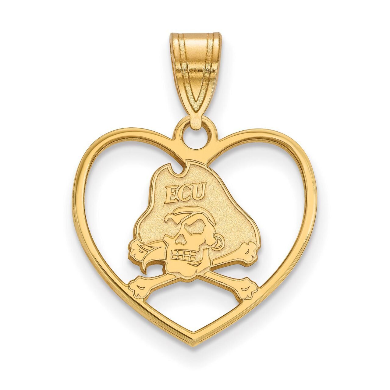East Carolina University Pendant in Heart Gold-plated Silver GP013ECU, MPN: GP013ECU, 886774915746