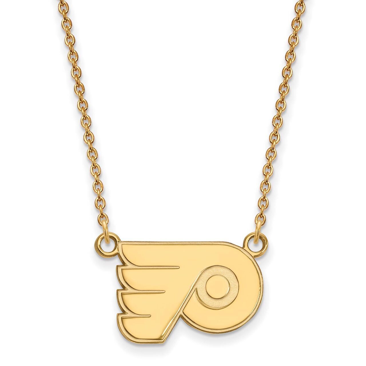Philadelphia Flyers Small Pendant with Chain Necklace Gold-plated Silver GP013FLY-18, MPN: GP013FLY…