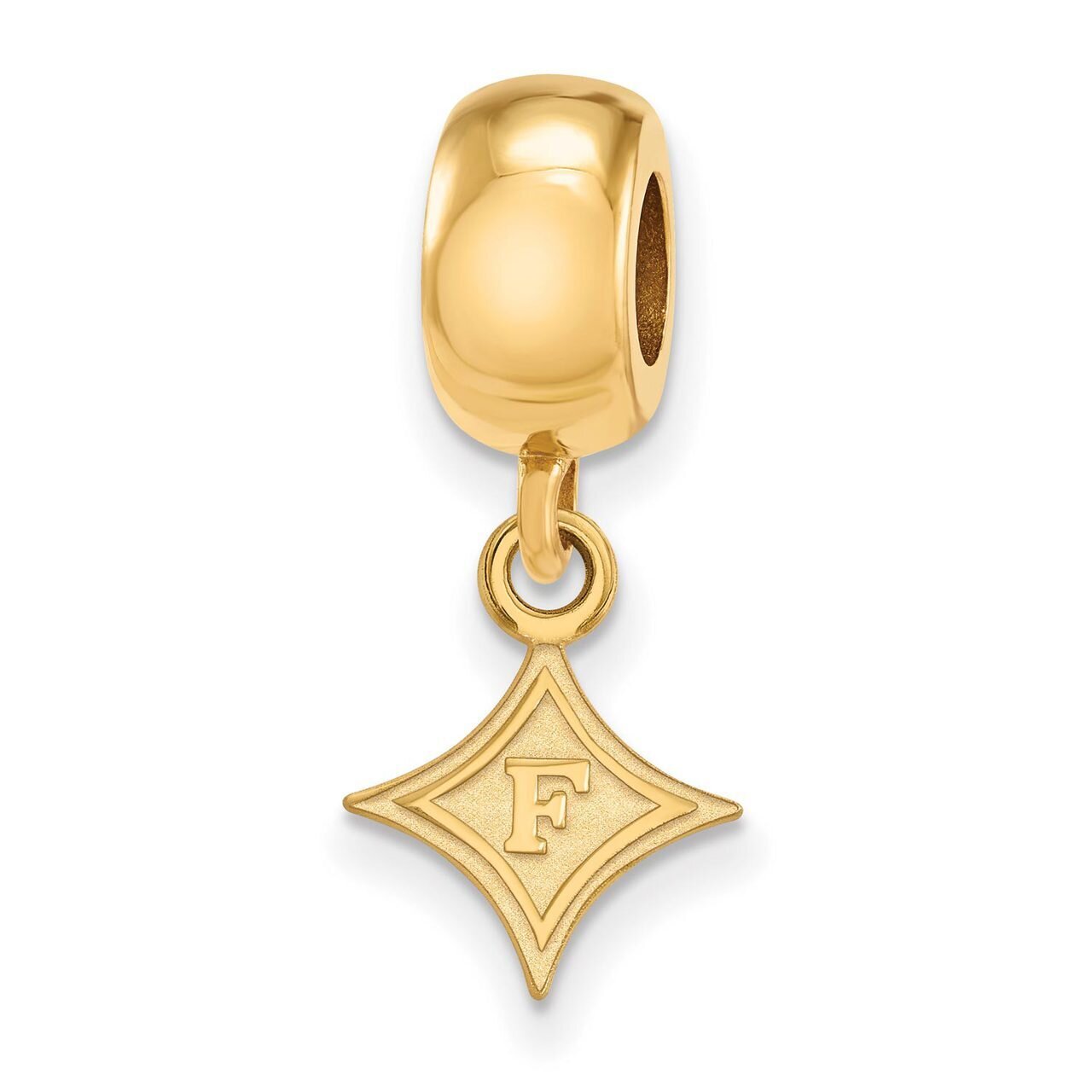 Furman University Bead Charm x-Small Dangle Gold-plated Silver GP013FUU