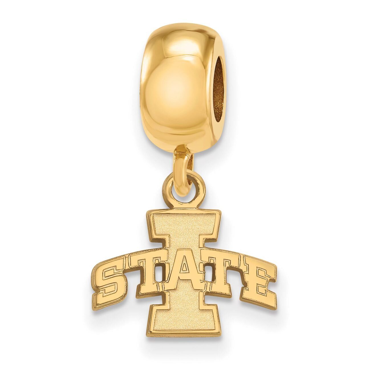 Iowa State University Bead Charm x-Small Dangle Gold-plated Silver GP013IAS
