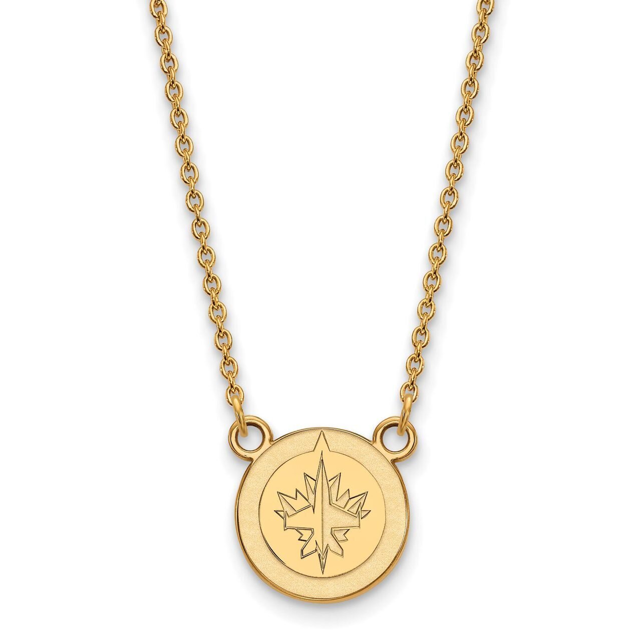 Winnipeg Jets Small Pendant with Chain Necklace Gold-plated Silver GP013JTS-18, MPN: GP013JTS-18, 8…