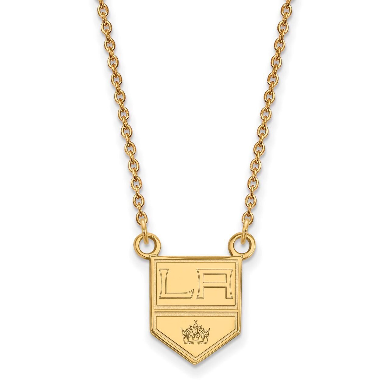 Los Angeles Kings Small Pendant with Chain Necklace Gold-plated Silver GP013KIN-18, MPN: GP013KIN-1…