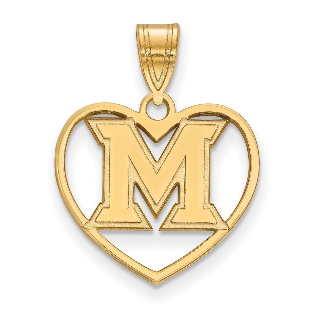 Miami University Pendant in Heart Gold-plated Silver GP013MU