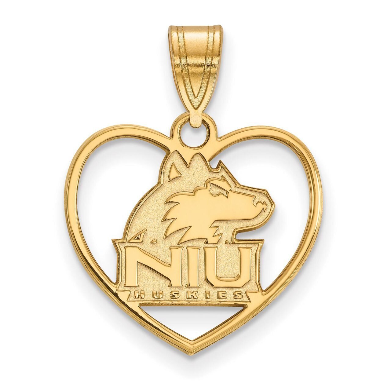 Northern Illinois University Pendant in Heart Gold-plated Silver GP013NIU, MPN: GP013NIU, 886774916…
