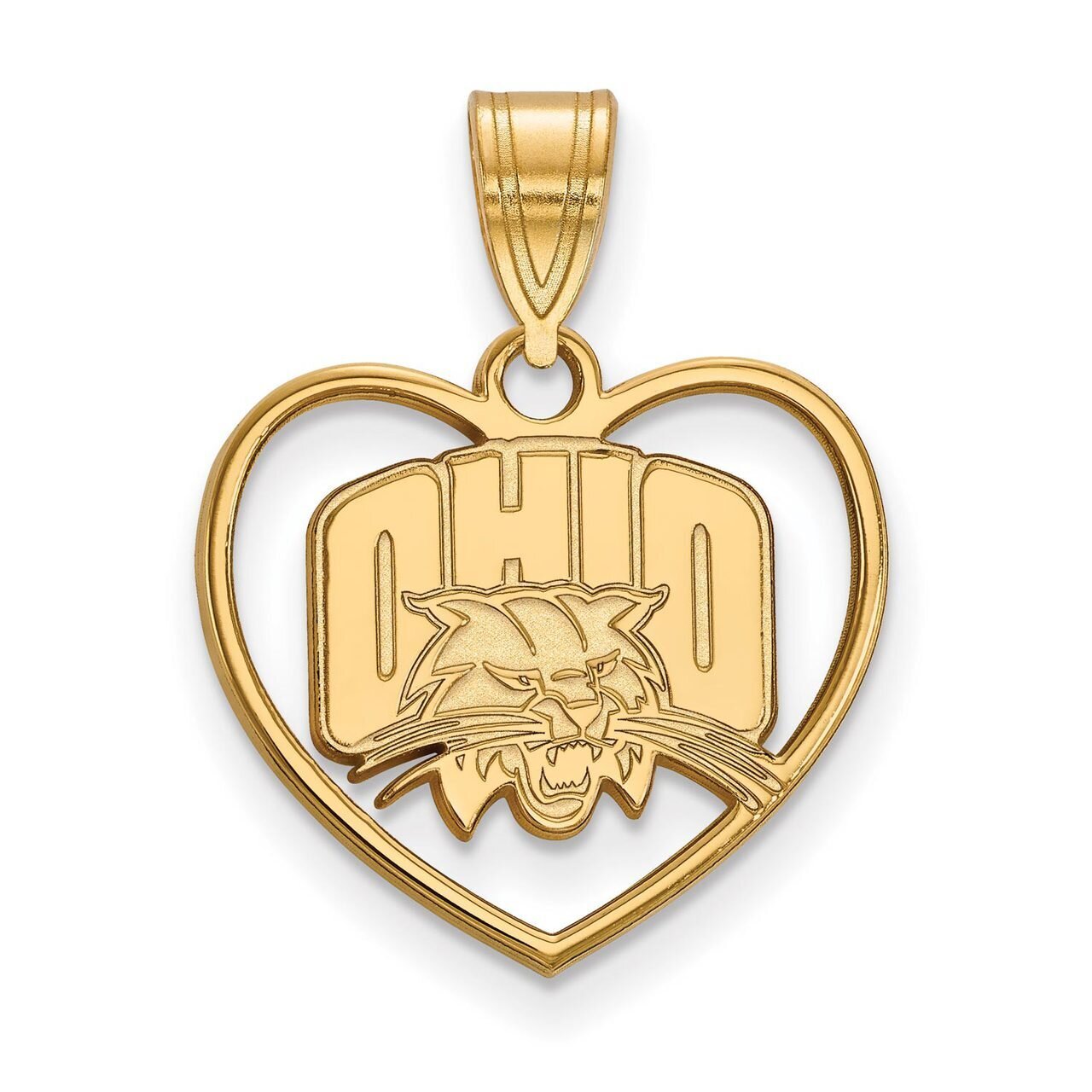 Ohio University Pendant in Heart Gold-plated Silver GP013OU