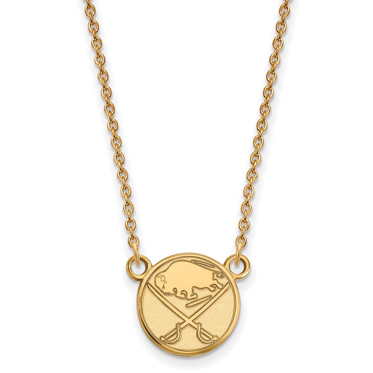 Buffalo Sabres Small Pendant with Chain Necklace Gold-plated Silver GP013SAB-18, MPN: GP013SAB-18, …